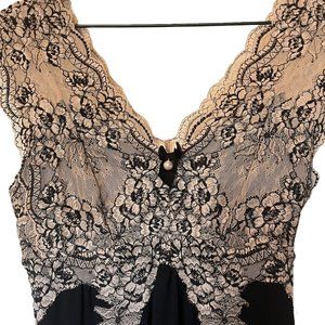 *SET*Soma Intimates Satin and Lace Trim Maxi Nightgown and Robe